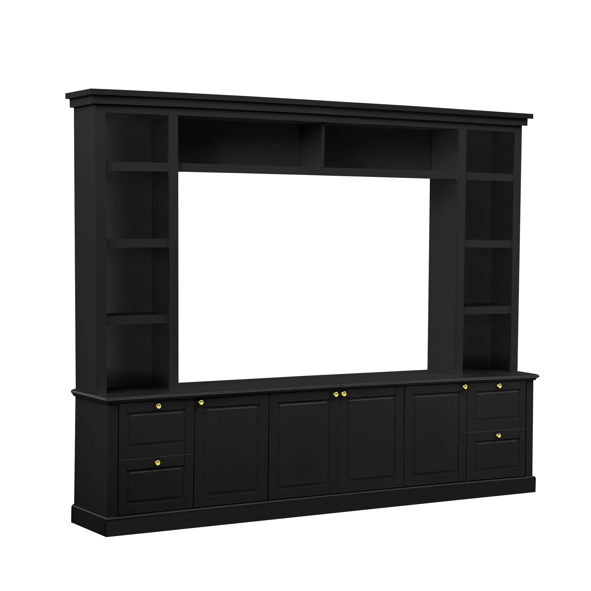 All-In-One TV Stand With Bookcase For TVs Up To 70" by HouseOfZazla