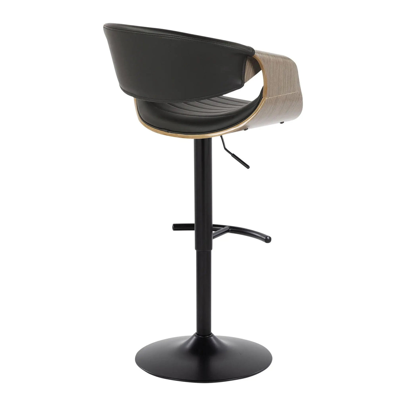 Symphony - Mid Century Modern Adjustable Barstool With Swivel With Rounded T Footrest (Set of 2) by HouseOfZazla