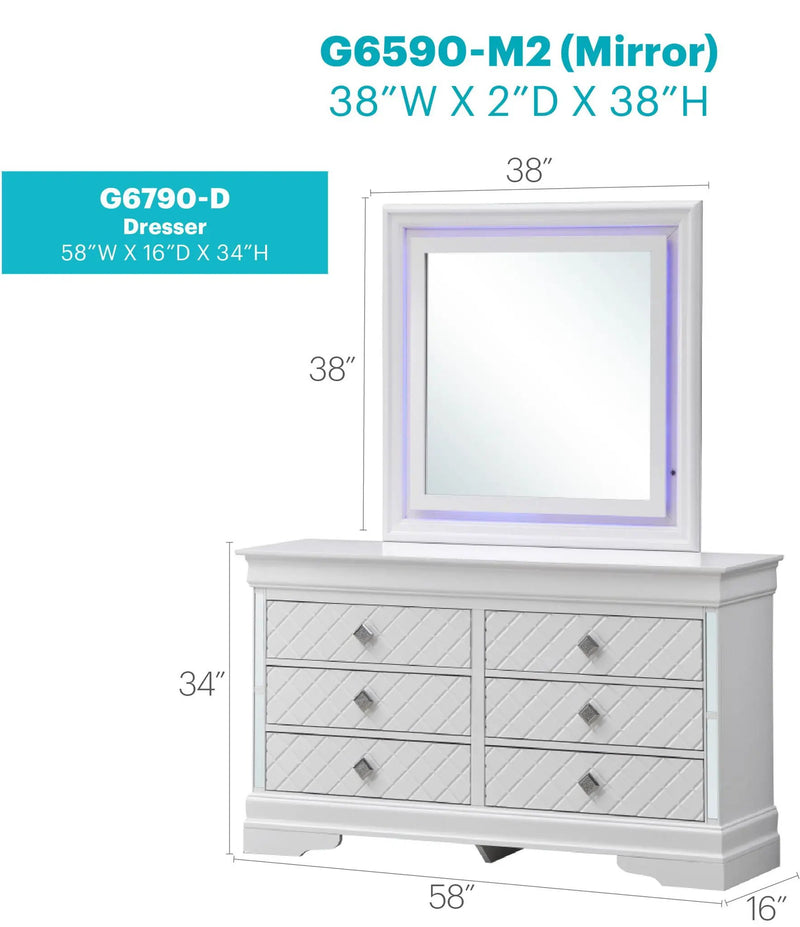 Verona - Dresser - Silver Champagne by HouseOfZazla