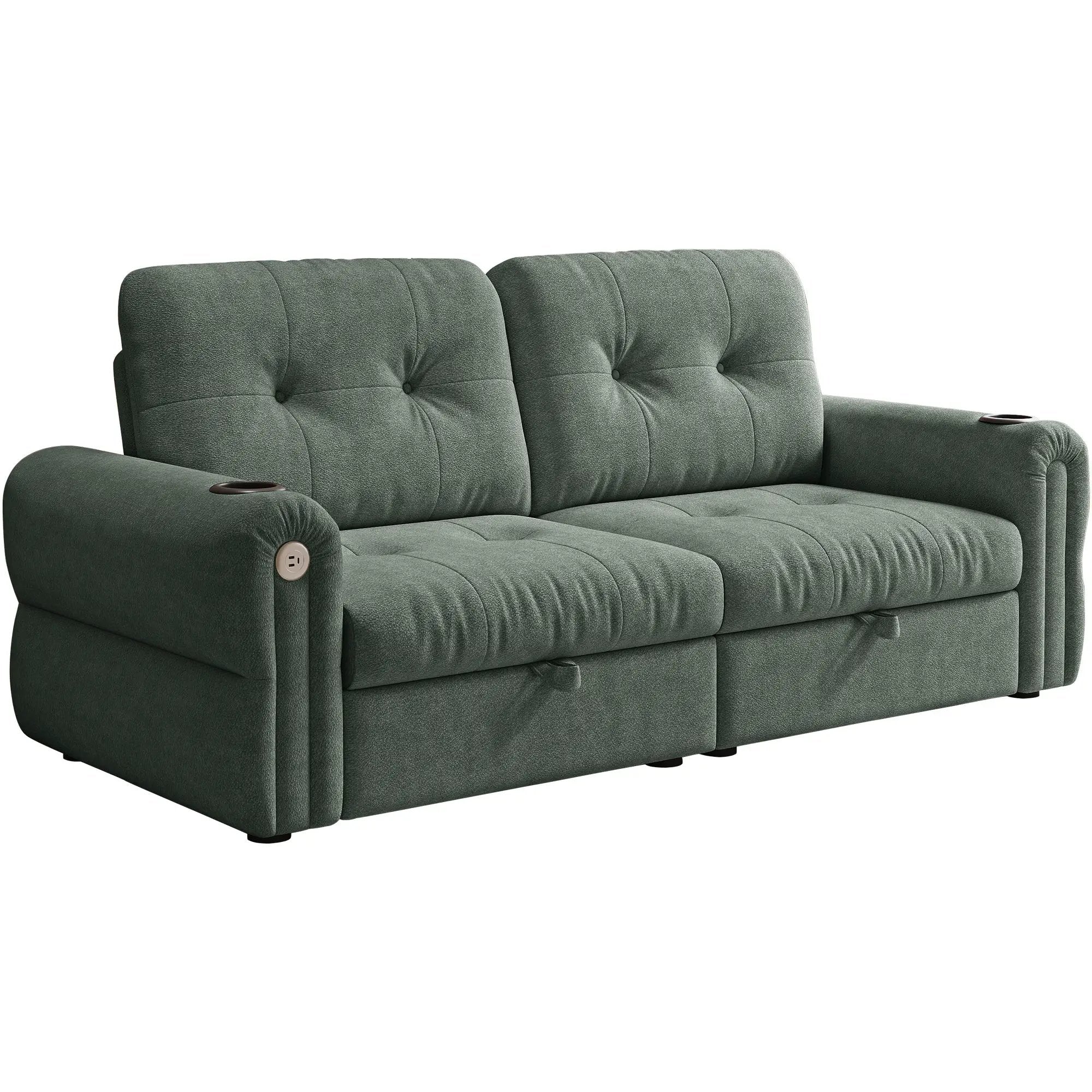 Chenille Convertible Sofa Bed by HouseOfZazla