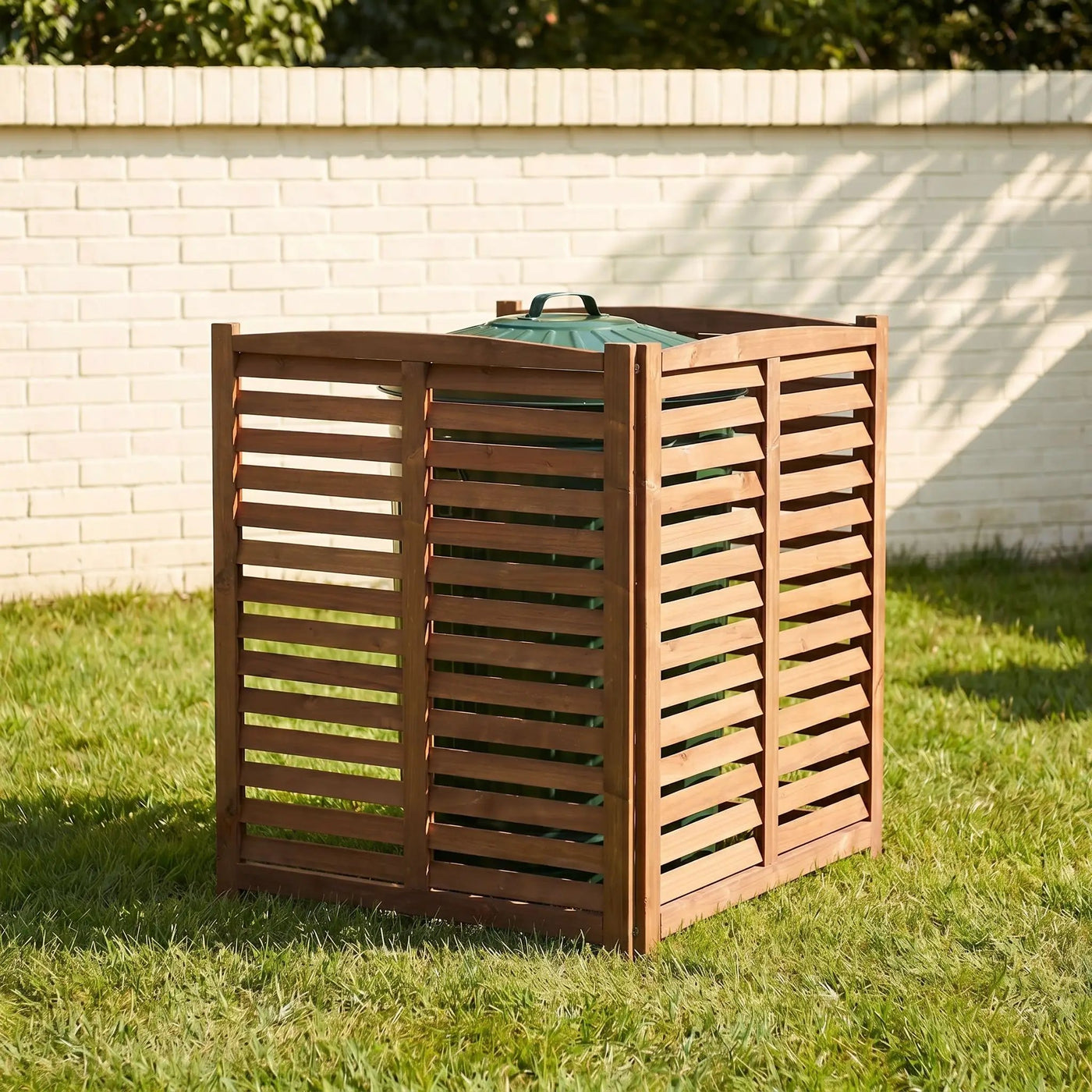 3 Panel Outdoor Wooden Air Conditioner Fence by HouseOfZazla