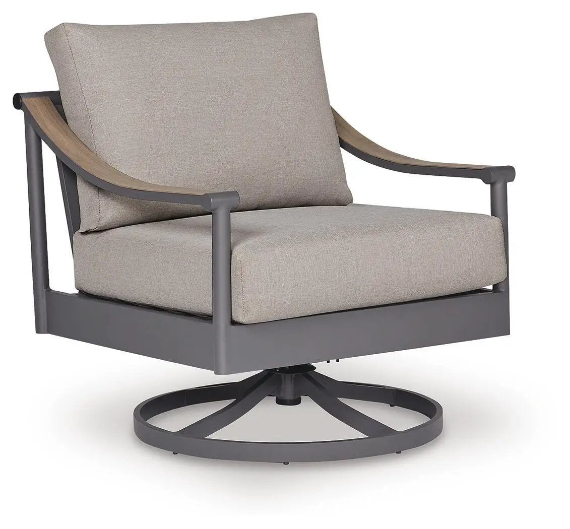 Ocean Beach - Swivel Lounge With Cushion - Gray by Unique Piece Furniture