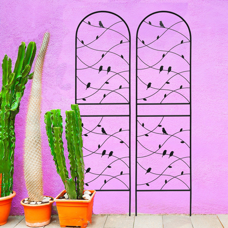 2 Pack Metal Garden Trellis 71" x 19.7" Rustproof Outdoor Plant Support by HouseOfZazla