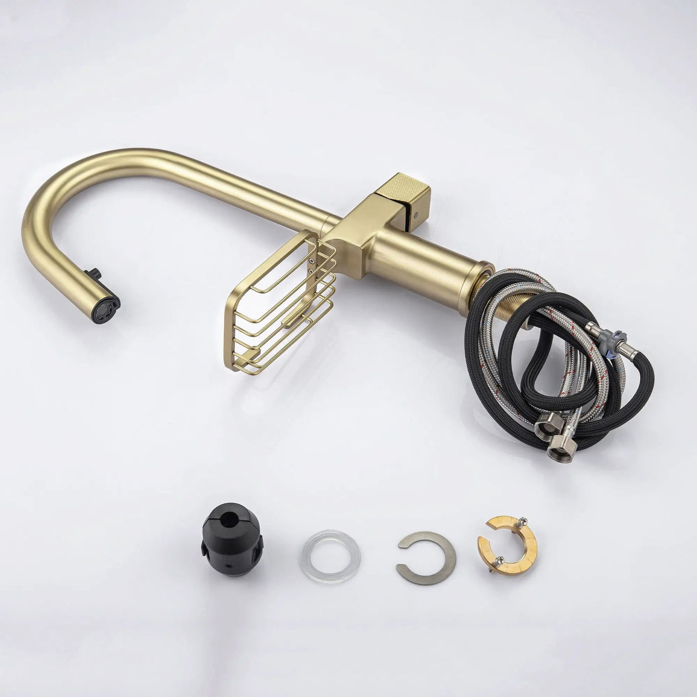Cincosky - High Arc Pull Down Kitchen Faucet, Single Hole by HouseOfZazla