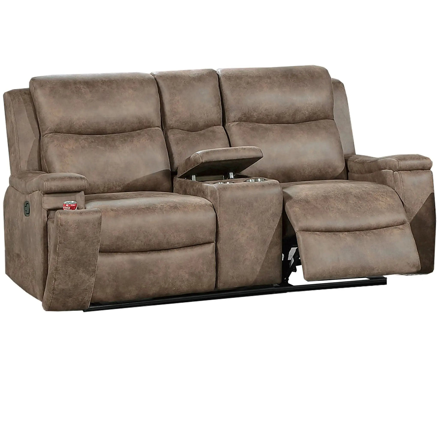 Modern Manual Motion Living Room Set With Hidden Cup Holders by HouseOfZazla
