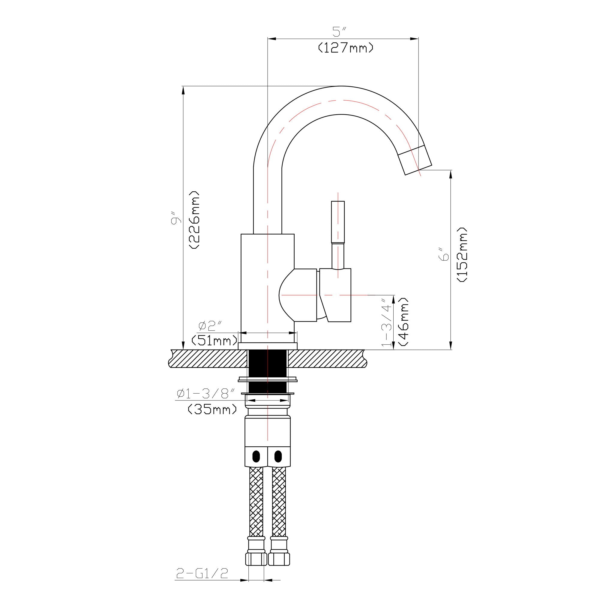 Modern Bathroom Faucet Single Hole Single Handle by HouseOfZazla