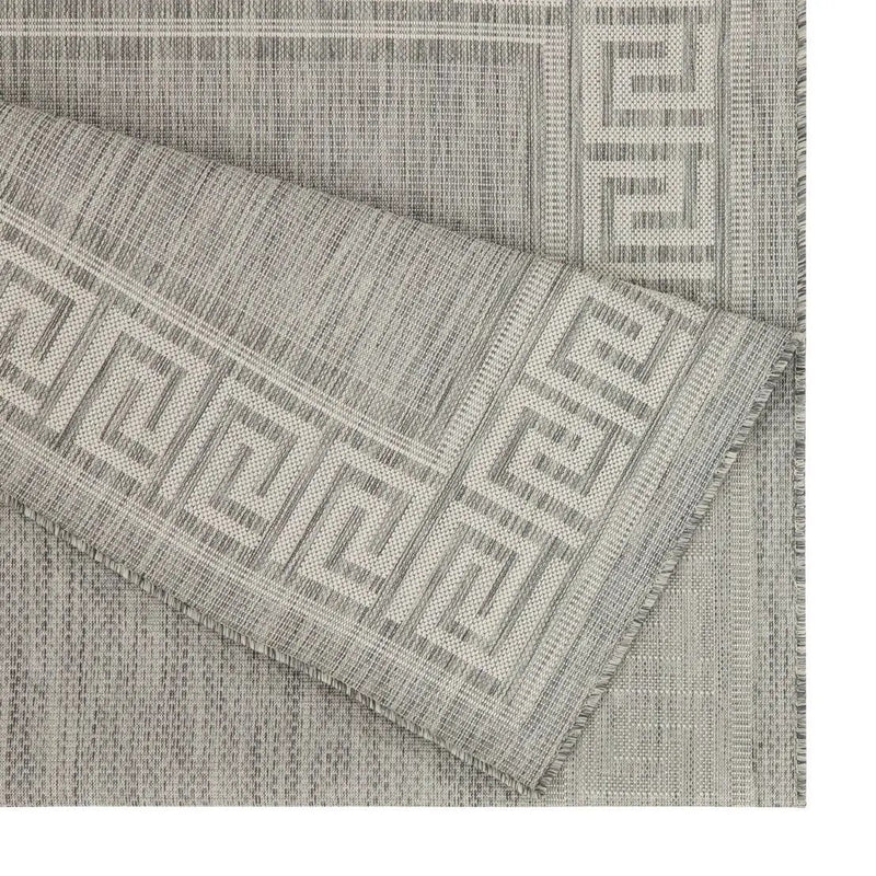 Sunshine - 5'3" X 7'3" Indoor, Outdoor, Area Rug Polypropylene - Silver by Unique Piece Furniture