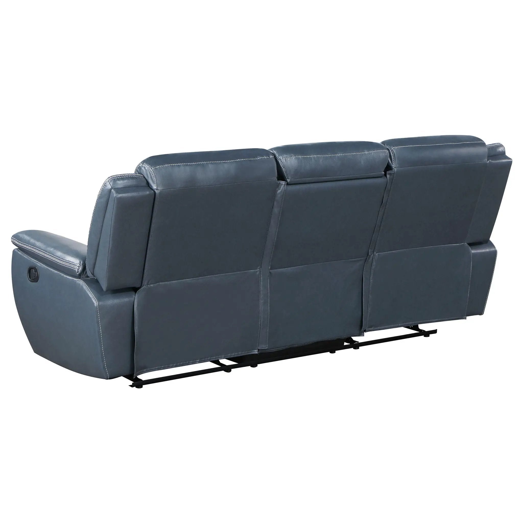 Sloane Upholstered Padded Arm Reclining Sofa Blue by Unique Piece Furniture
