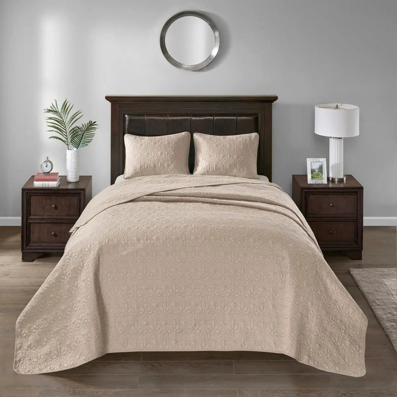 Reversible Quilt Set Khaki King/Cal King by HouseOfZazla