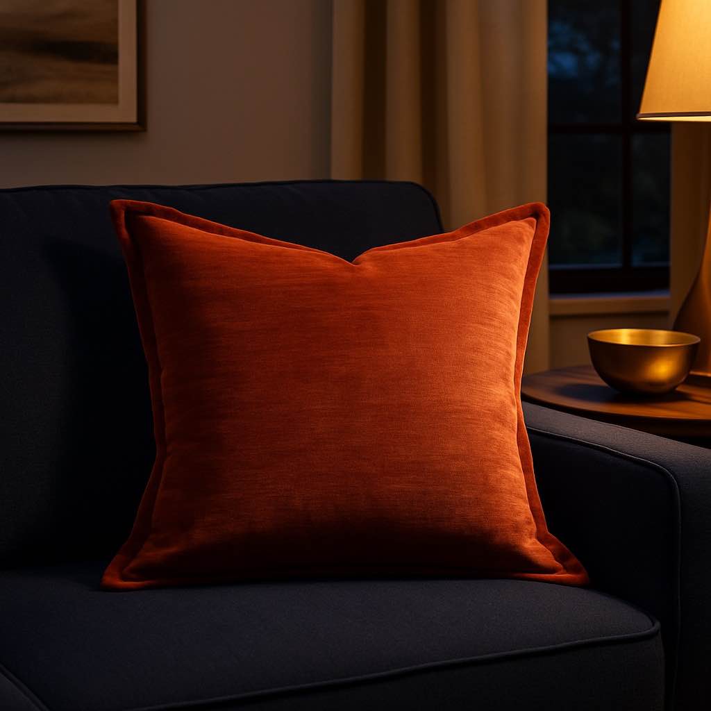 Velvet Throw Pillow with Plush Support - Rose, photo 4 of 5