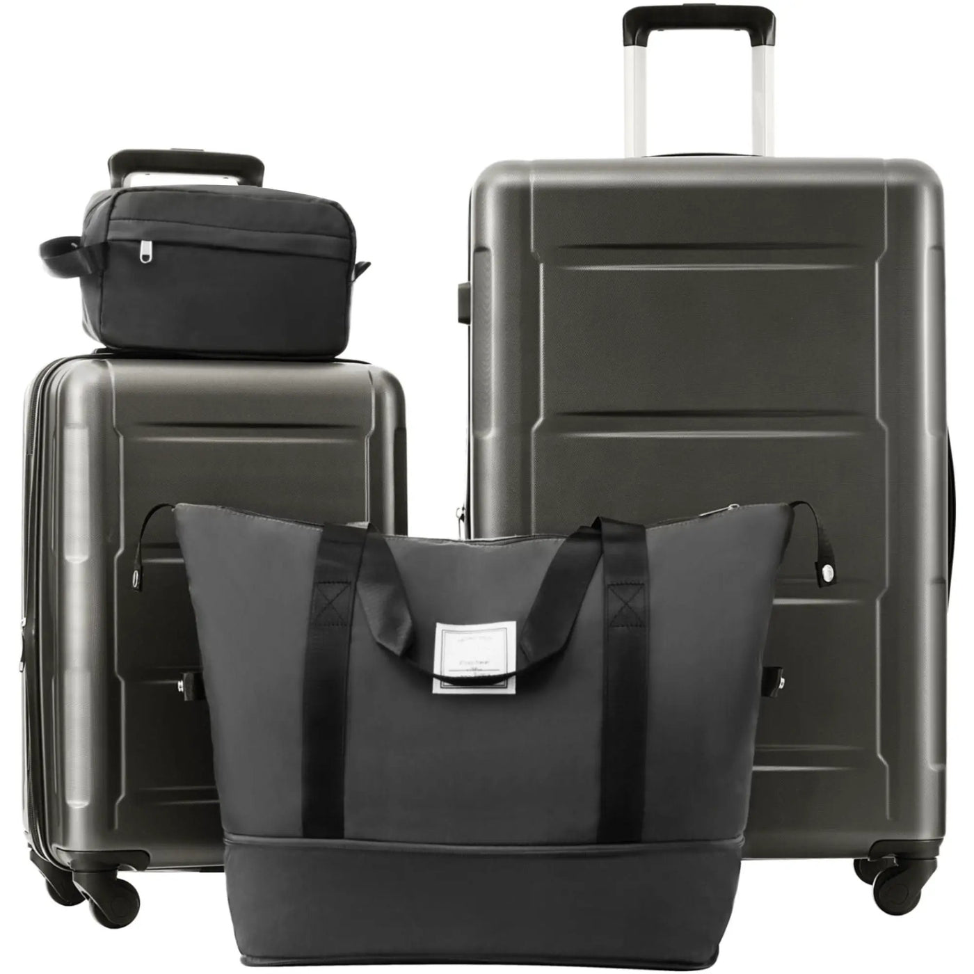 2 Piece Luggage Set With Bags Expanable Spinner Wheels ABS Lightweight Suitcase With Tsa Lock 20" / 28" by HouseOfZazla