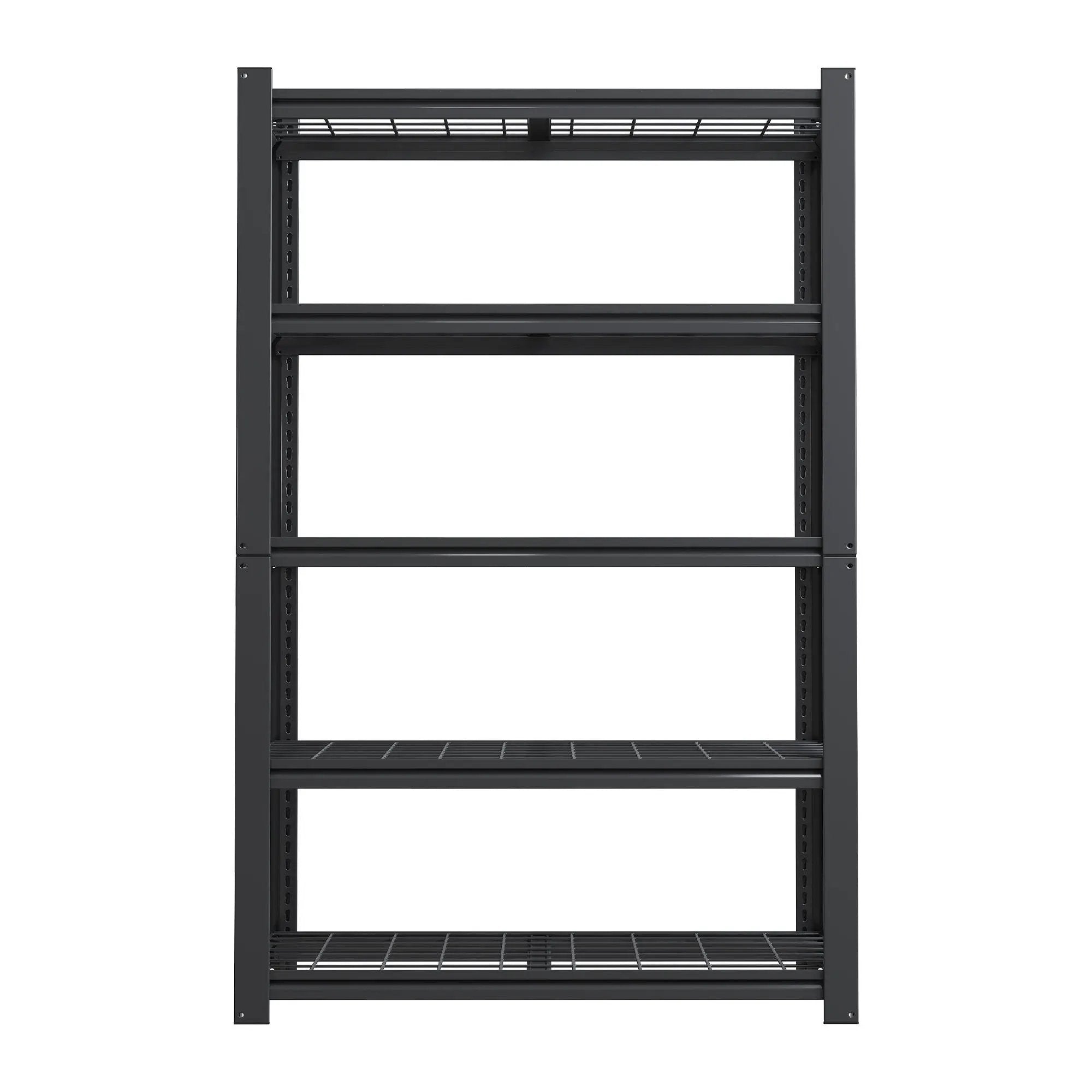Heavy Duty 5 Tier Adjustable Metal Mesh Storage Rack With 2000 Lbs Capacity - Brushed Nickel by HouseOfZazla