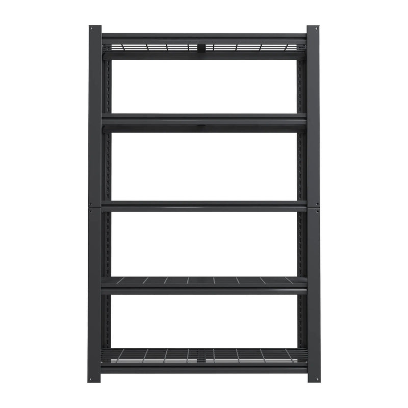 Heavy Duty 5 Tier Adjustable Metal Mesh Storage Rack With 2000 Lbs Capacity - Brushed Nickel by HouseOfZazla