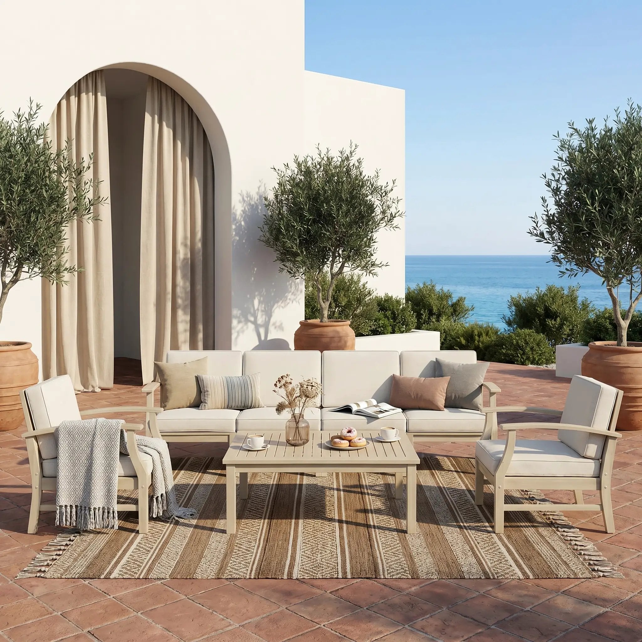 Perla Patio Conversation Set with Cushions by HouseOfZazla