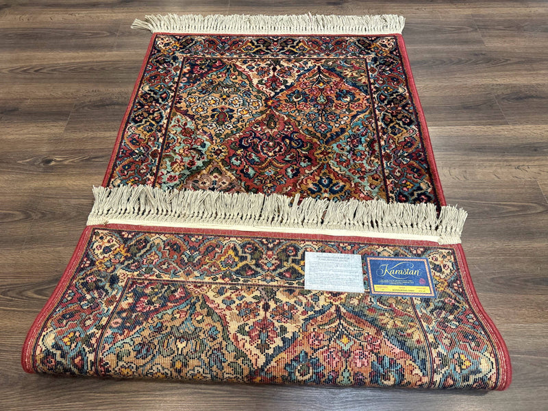 Karastan Rug 3x5 Multicolor Panel Kirman #717, Original 700 Series, Wool Pile, Discontinued by Jewel Rugs