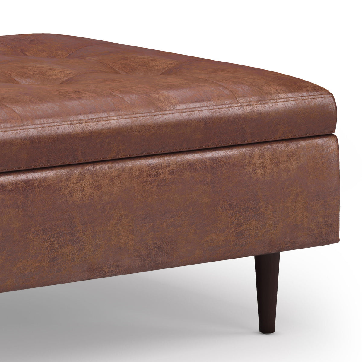 Shay - Large Square Coffee Table Storage Ottoman Mid-Century Style, photo 35 of 40