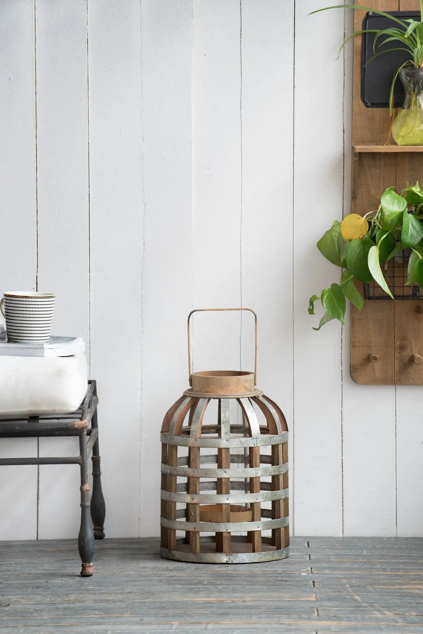 Decorative Lantern With Handle Wooden Lantern For Indoor Outdoor Home Garden Wedding by HouseOfZazla