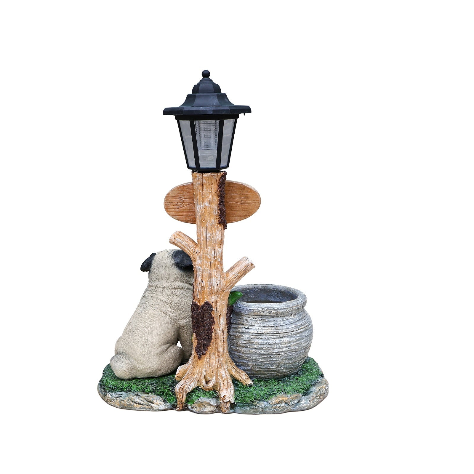Sitting Pug Dog Planter Statue by HouseOfZazla