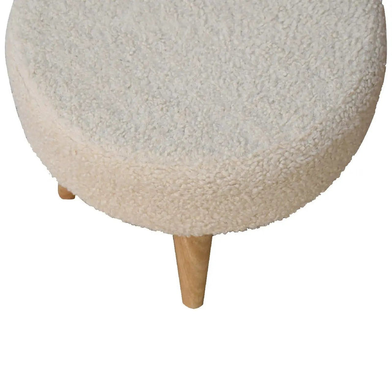 Petite Footstool - Cream / Brown by Unique Piece Furniture