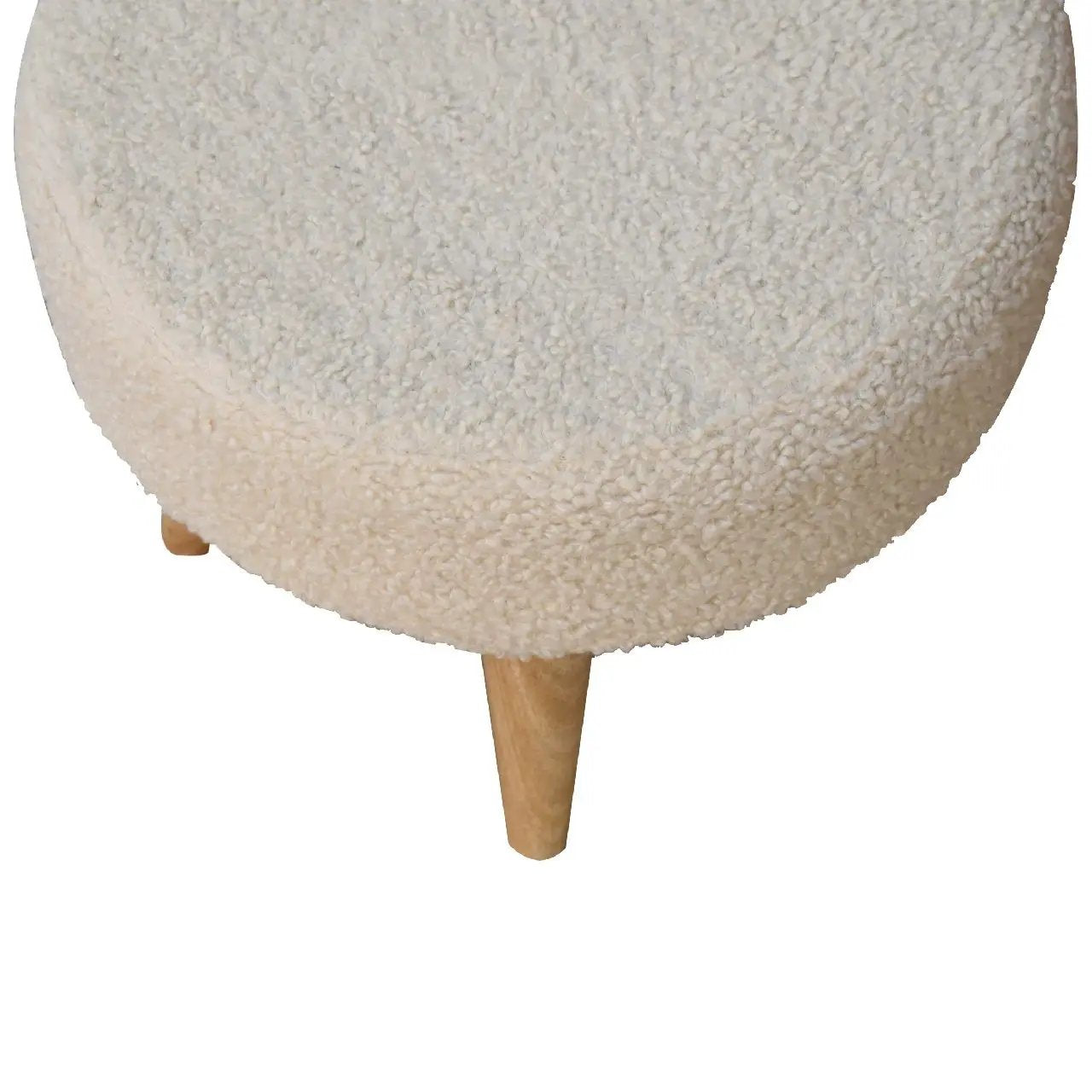 Petite Footstool - Cream / Brown by HouseOfZazla