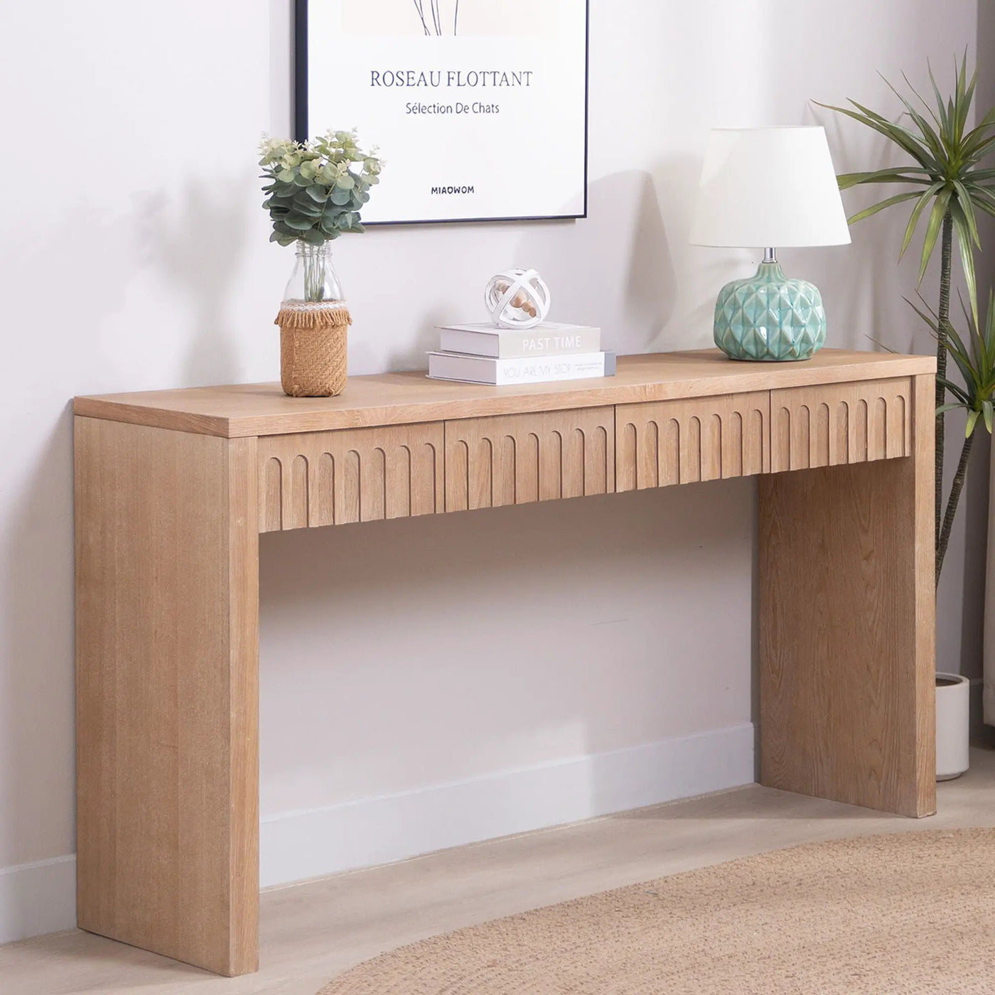 Modern Console Table With 4 Drawers, Entryway Table by HouseOfZazla