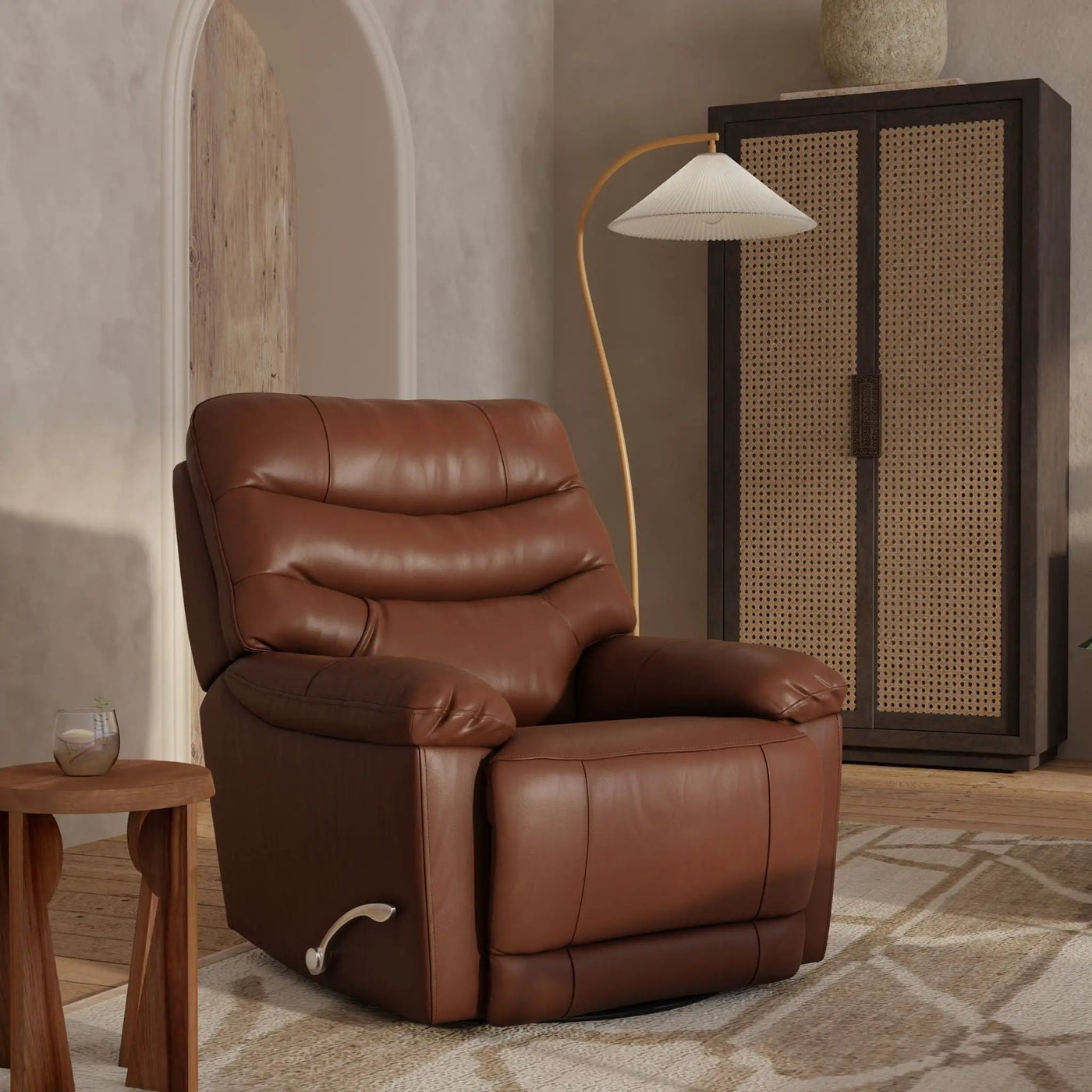 Oslo Antelope - Swivel Glider Recliner With Manual Footrest by HouseOfZazla