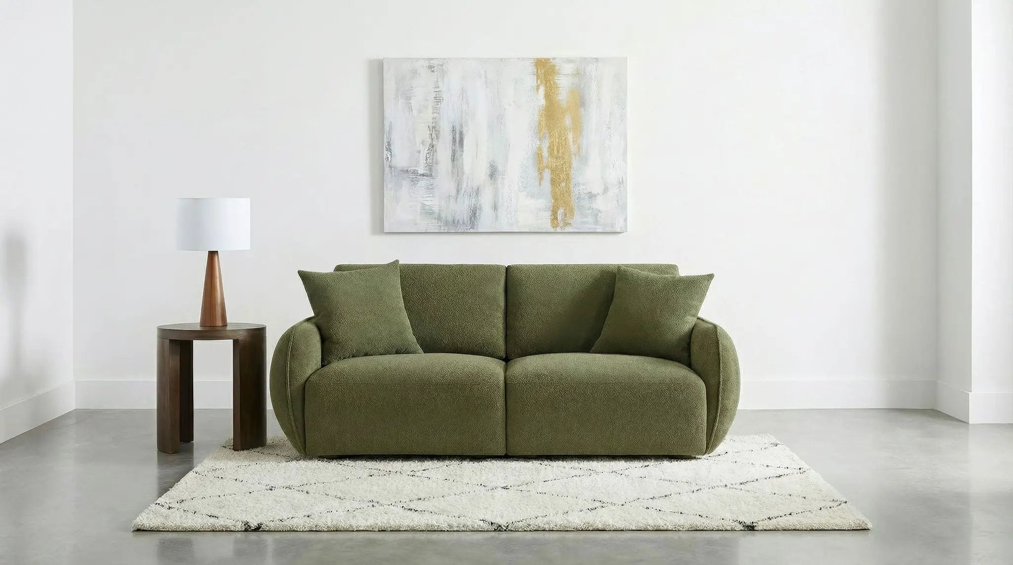 Elysia Chenille Upholstered Modular Lounge Loveseat Green by Unique Piece Furniture