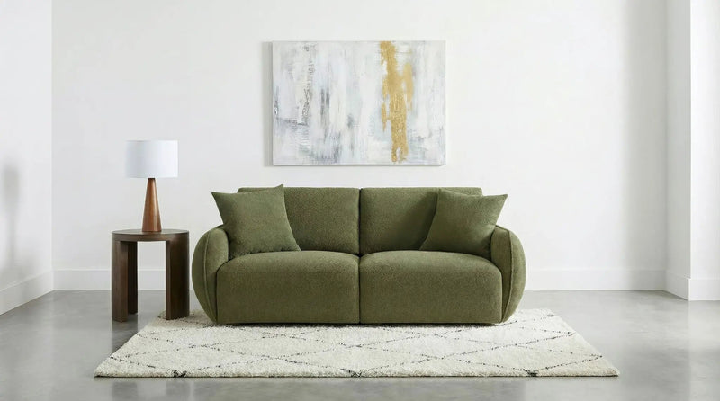Elysia Chenille Upholstered Modular Lounge Loveseat Green by Unique Piece Furniture
