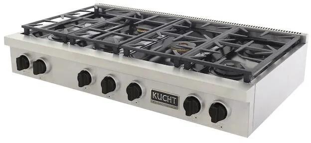 Kucht 48" Inch Gas Sealed Burner Rangetop, KFX489T-K by Farmhouse Kitchen and Bath
