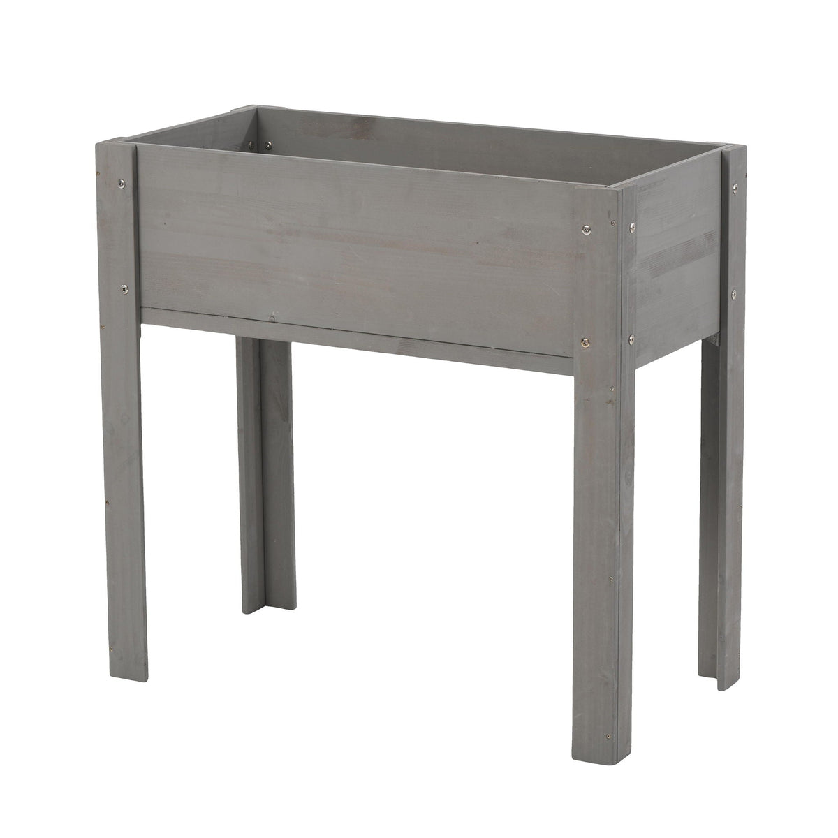 Solid Wood Raised Garden Bed with Legs - Available in Gray, Dark Gray, Dark Brown