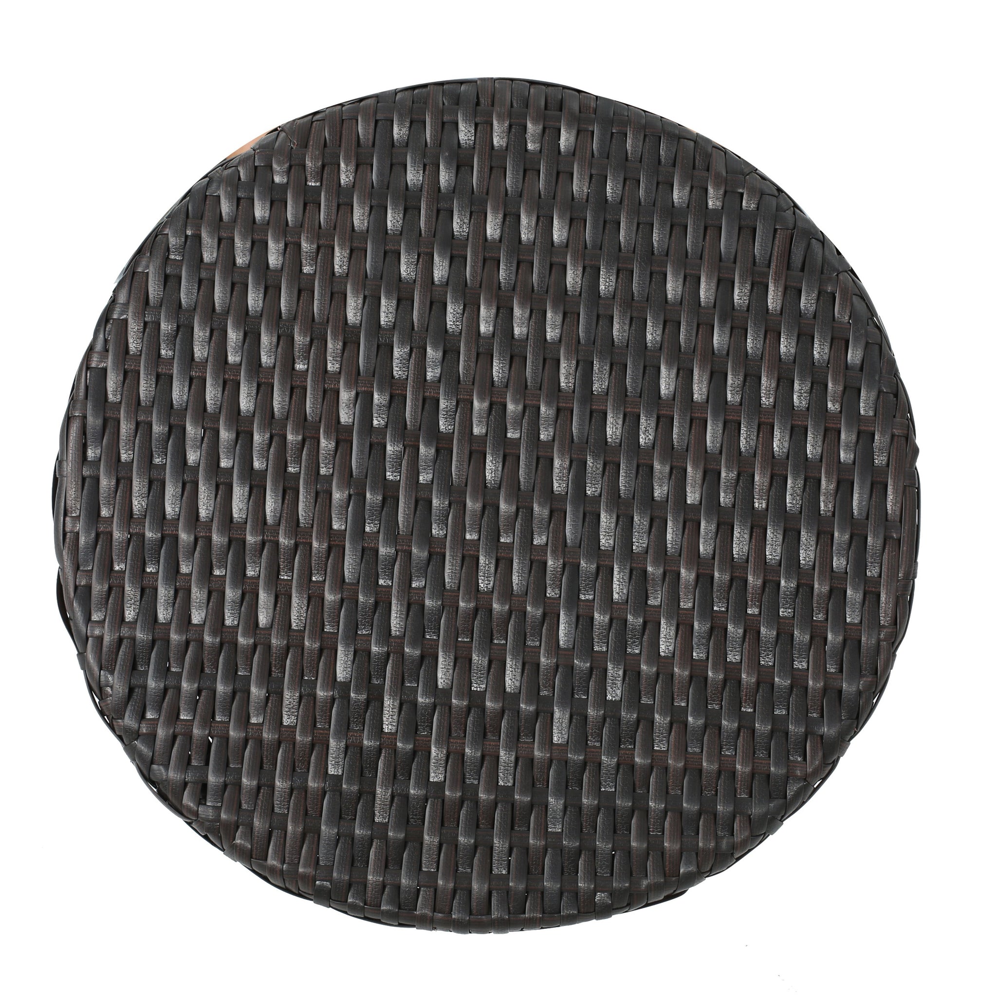 Outdoor 16-Inch Multi-Brown Wicker Hourglass Side Table by HouseOfZazla