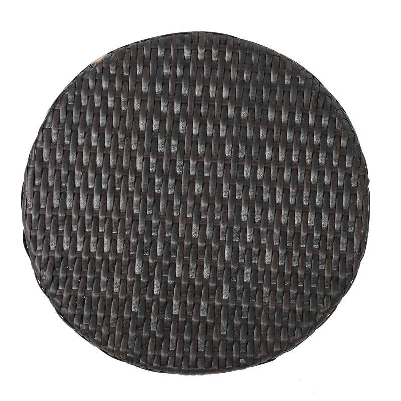 Outdoor 16-Inch Multi-Brown Wicker Hourglass Side Table by HouseOfZazla