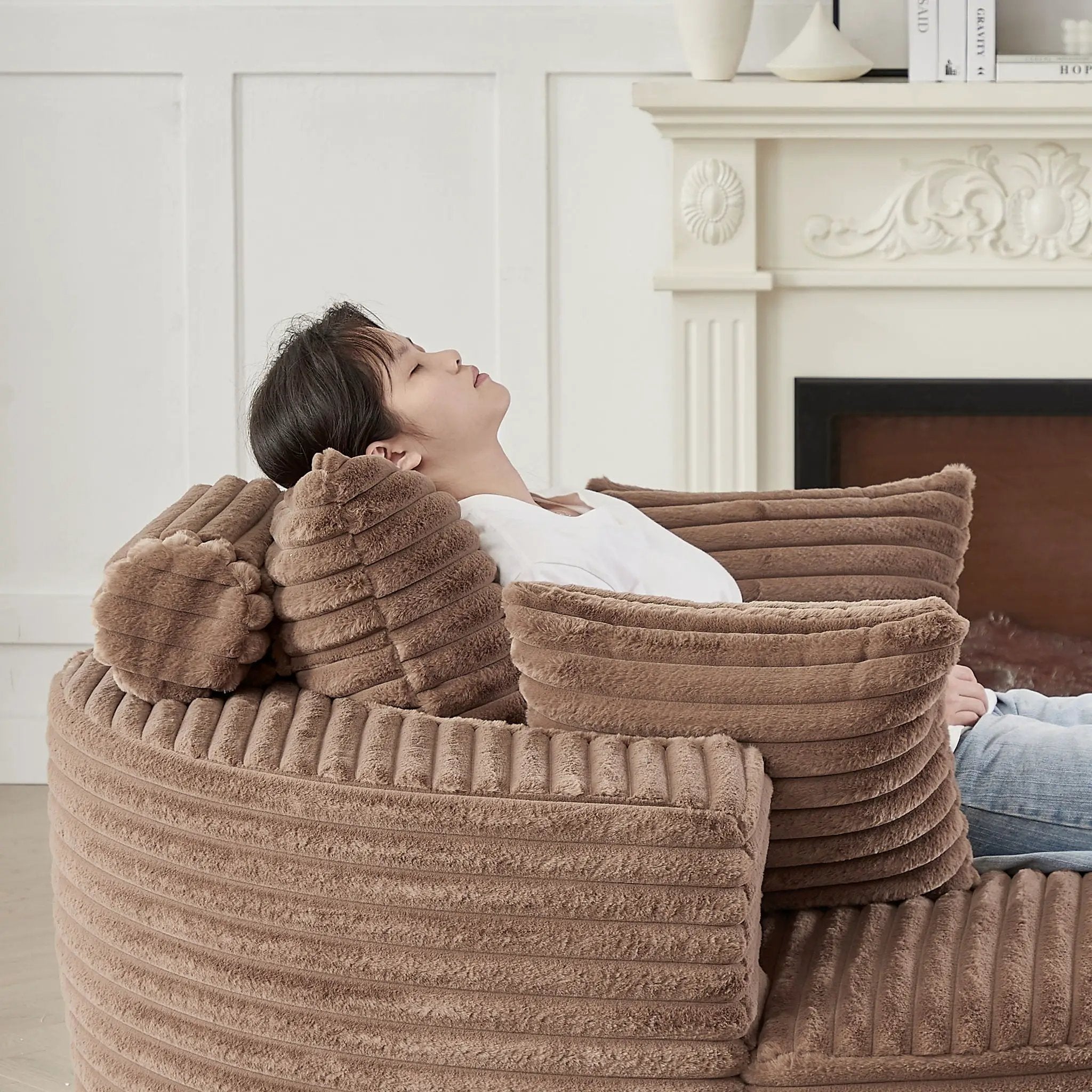 Modern Single Sofa With Backrest Pillow For Living Room by HouseOfZazla