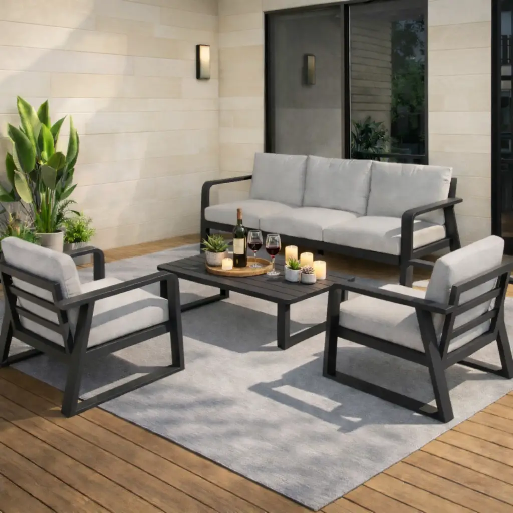 FR One Three-Seater + Two Single Seats + One Coffee Table by HouseOfZazla