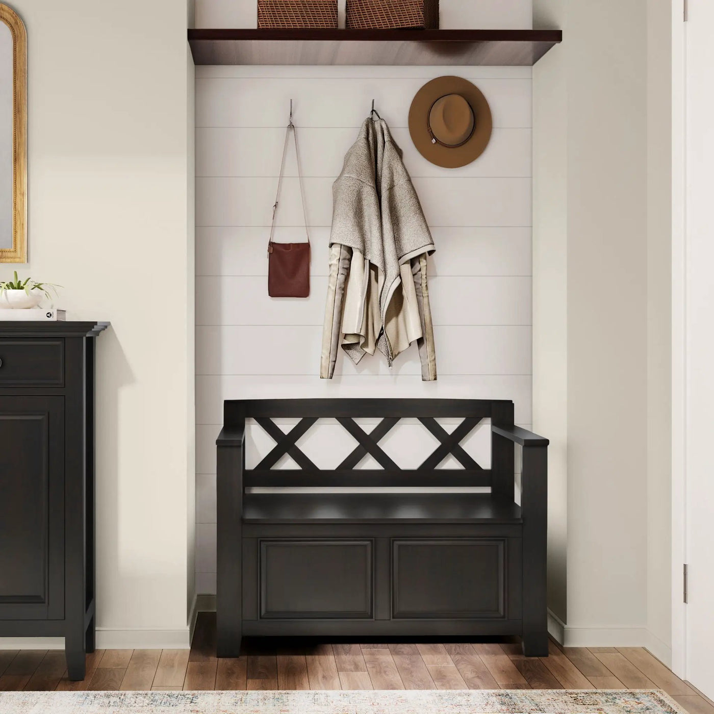 Amherst - Small Transitional Entryway Storage Bench by Unique Piece Furniture