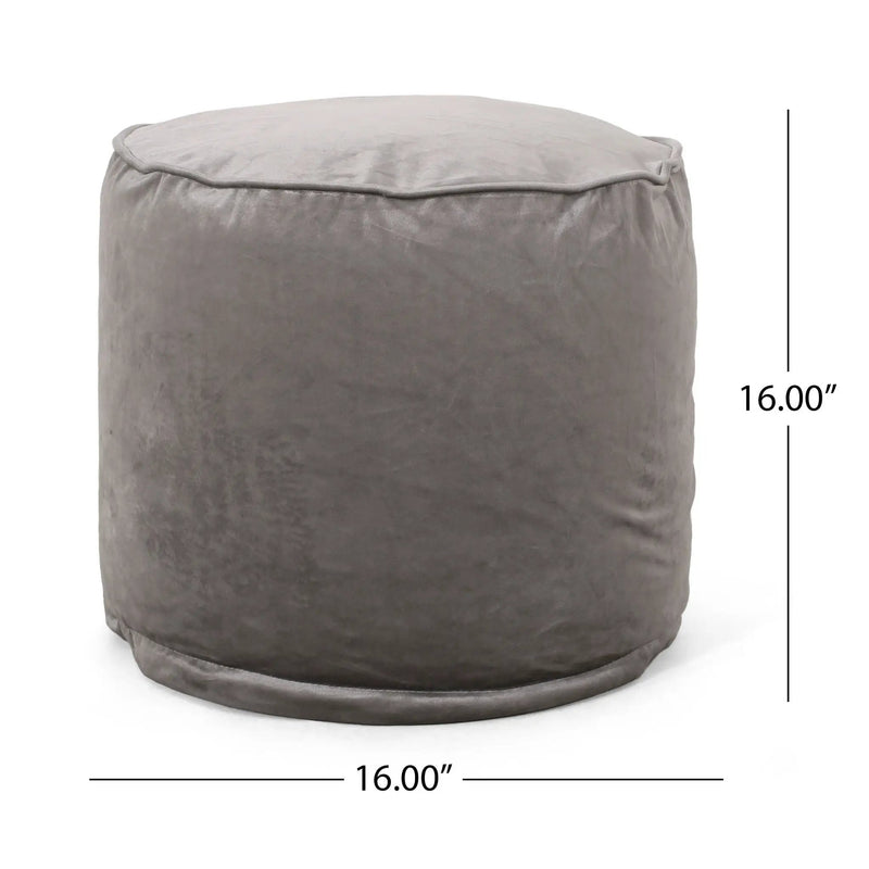 Shimon - Cylinder Pouf Ottoman And Floor Cushion by Unique Piece Furniture