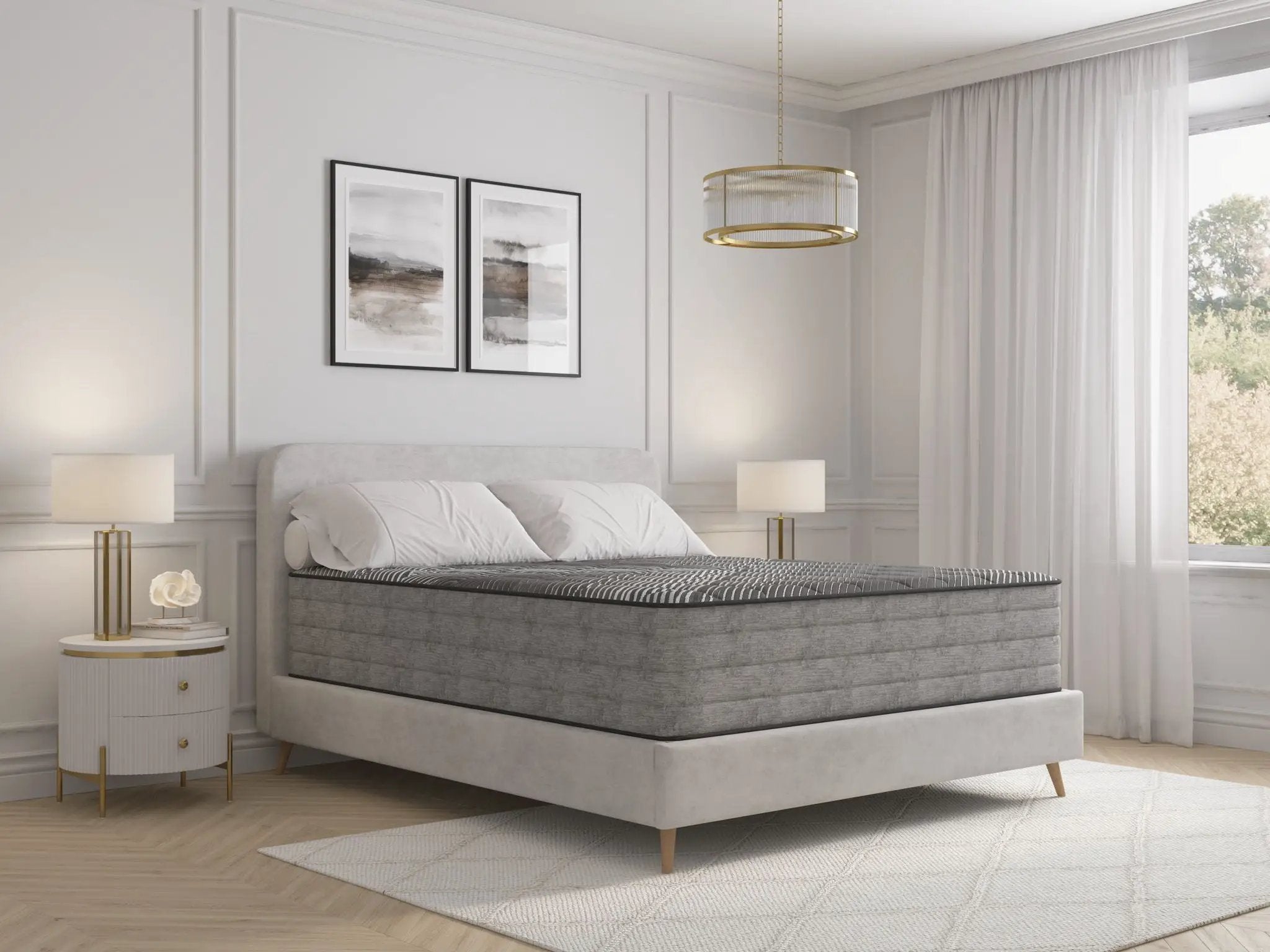 Pure Ice - 14" Lux Firm Quilted Mattress by Unique Piece Furniture