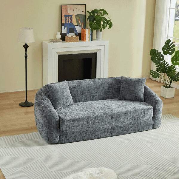 87-Inch Curved Convertible Sofa Recliner, photo 2 of 10