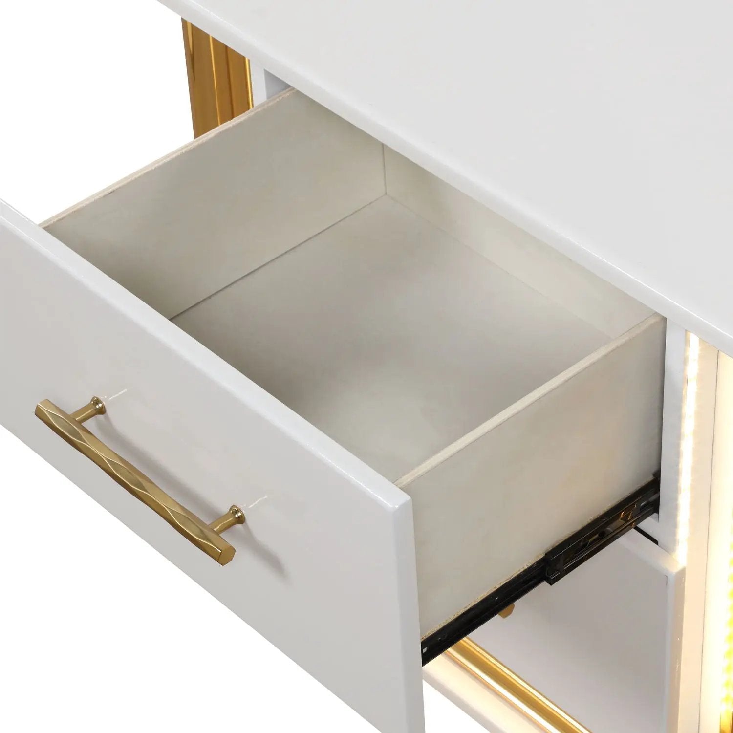 Obsession - 2 Drawer LED Nightstand - White by HouseOfZazla