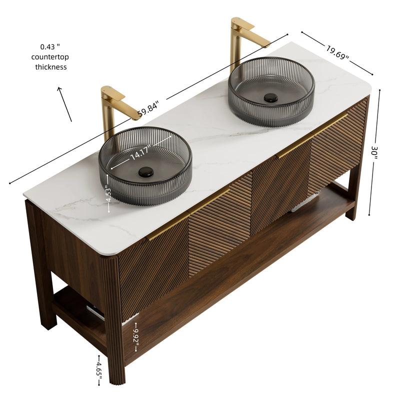 Indigo 60" Bathroom Vanity & Sink by HouseOfZazla