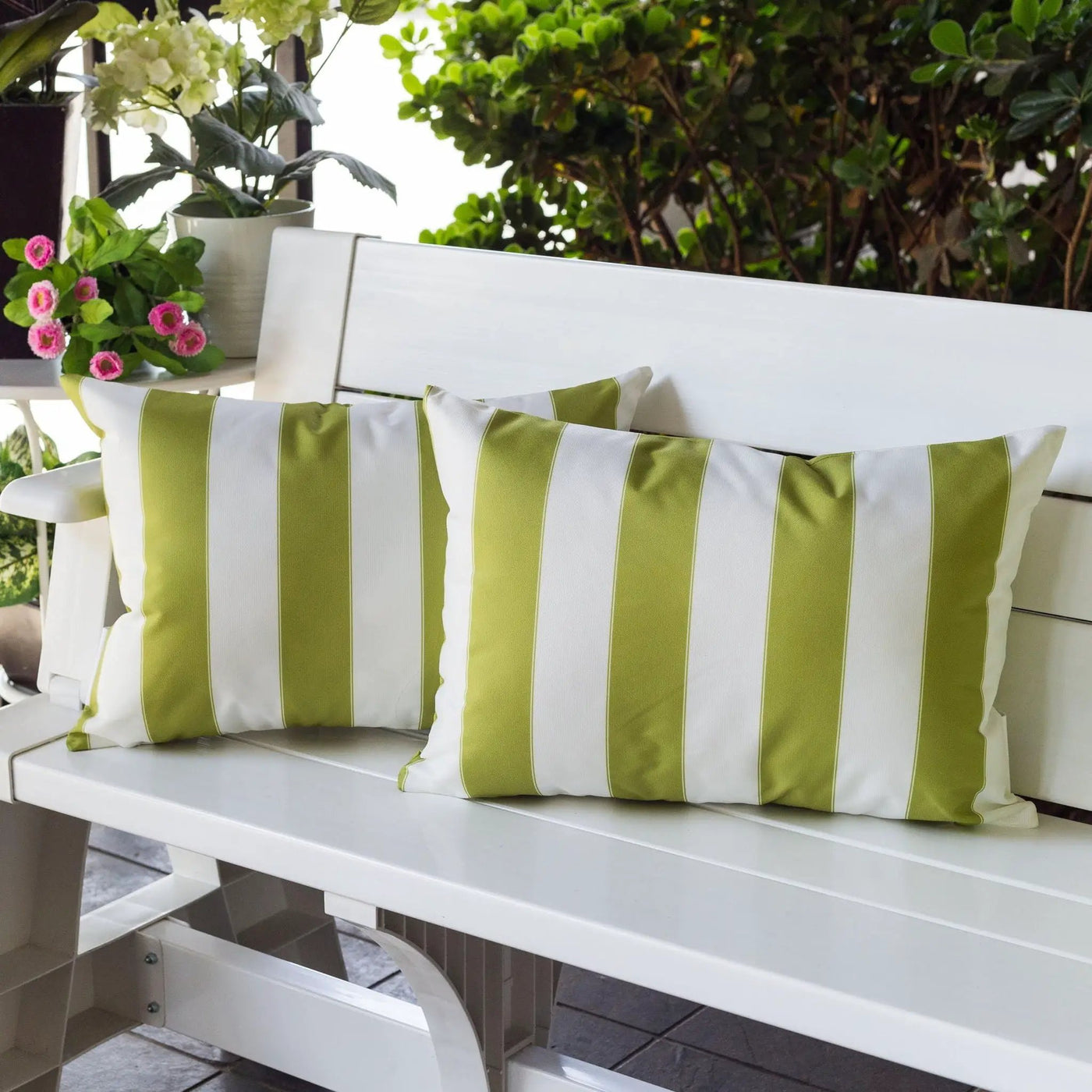 Horizon Stripe Pillow Outdoor & Indoor by HouseOfZazla