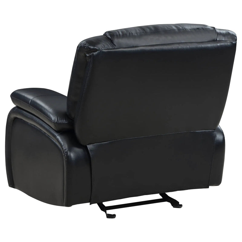 Camila Upholstered Glider Recliner Chair Black by Unique Piece Furniture