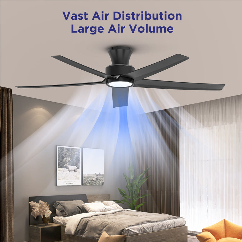 52 Inch Ceiling Fan with Light, Reversible DC Motor and Remote by HouseOfZazla