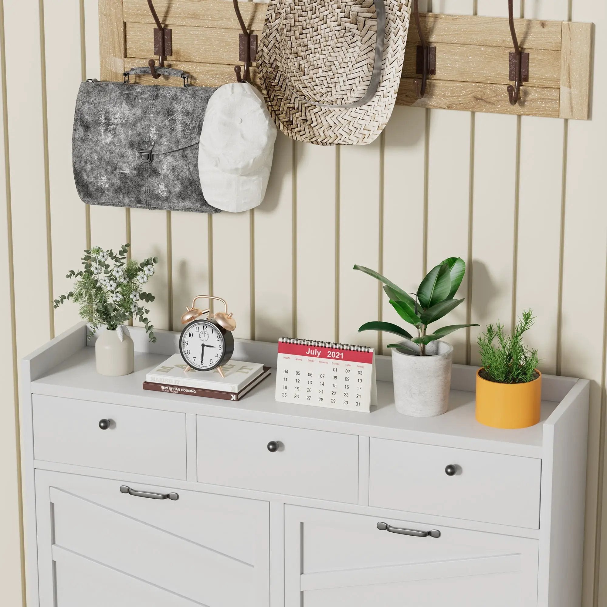 Shoe Cabinet With Flip Drawers by Unique Piece Furniture