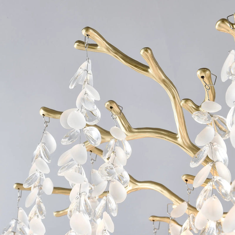6-Light Chandelier Crystal Ceiling Lamp in Gold by HouseOfZazla