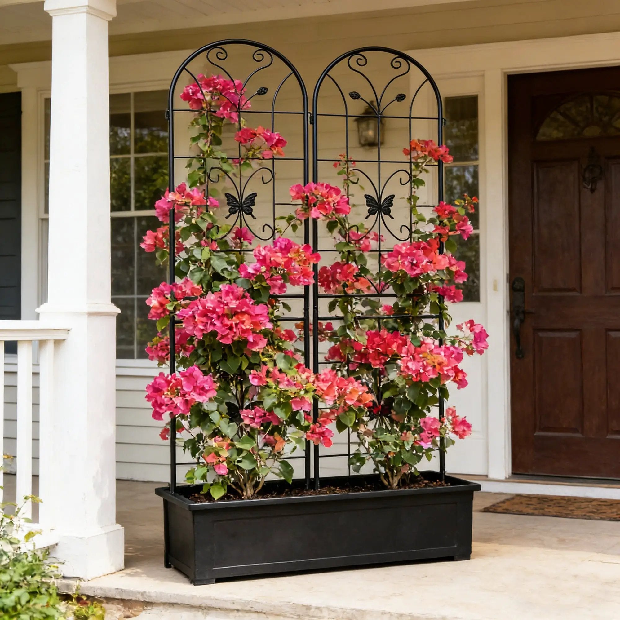 2 Pack Metal Garden Trellis 86.7" x 19.7" by HouseOfZazla