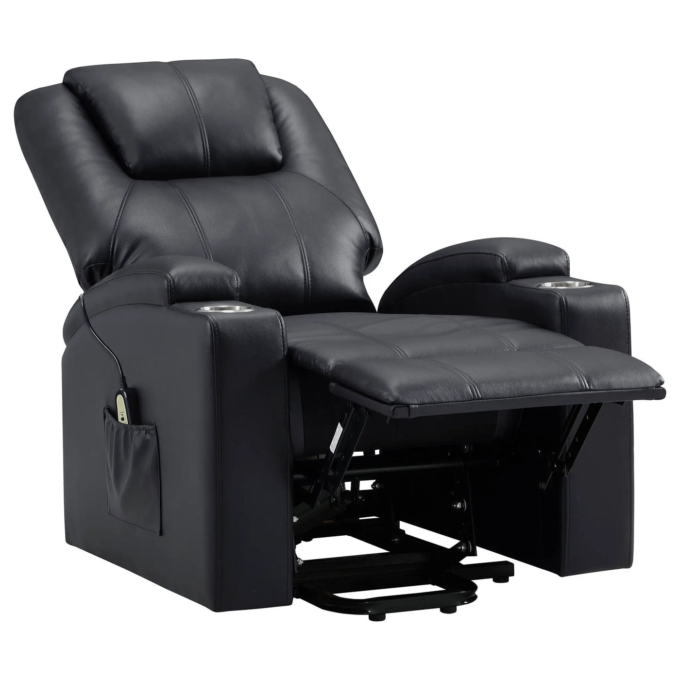 Macklin - Power Lift Massage Recliner With Heat And Dual Cupholders by HouseOfZazla