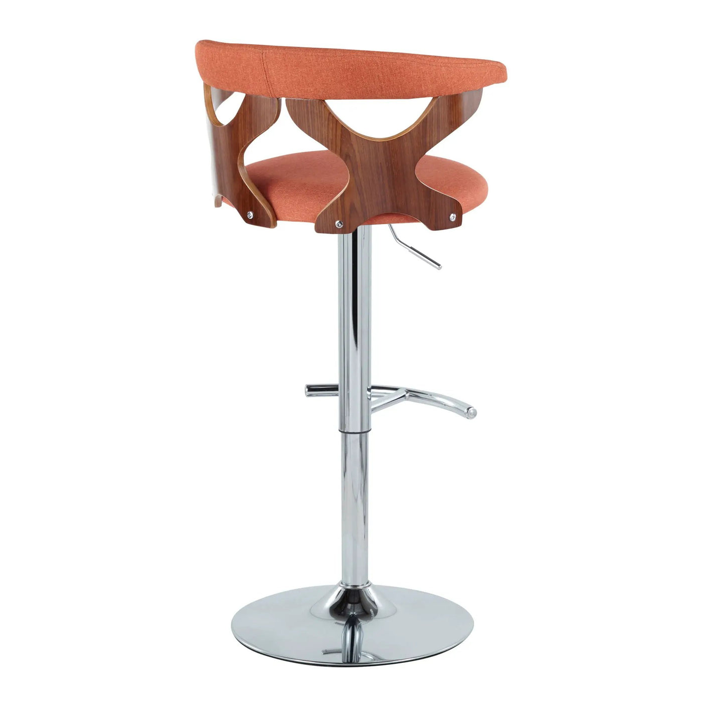 Gardenia - Mid Century Modern Adjustable Barstool With Swivel With Rounded T Footrest (Set of 2) by HouseOfZazla