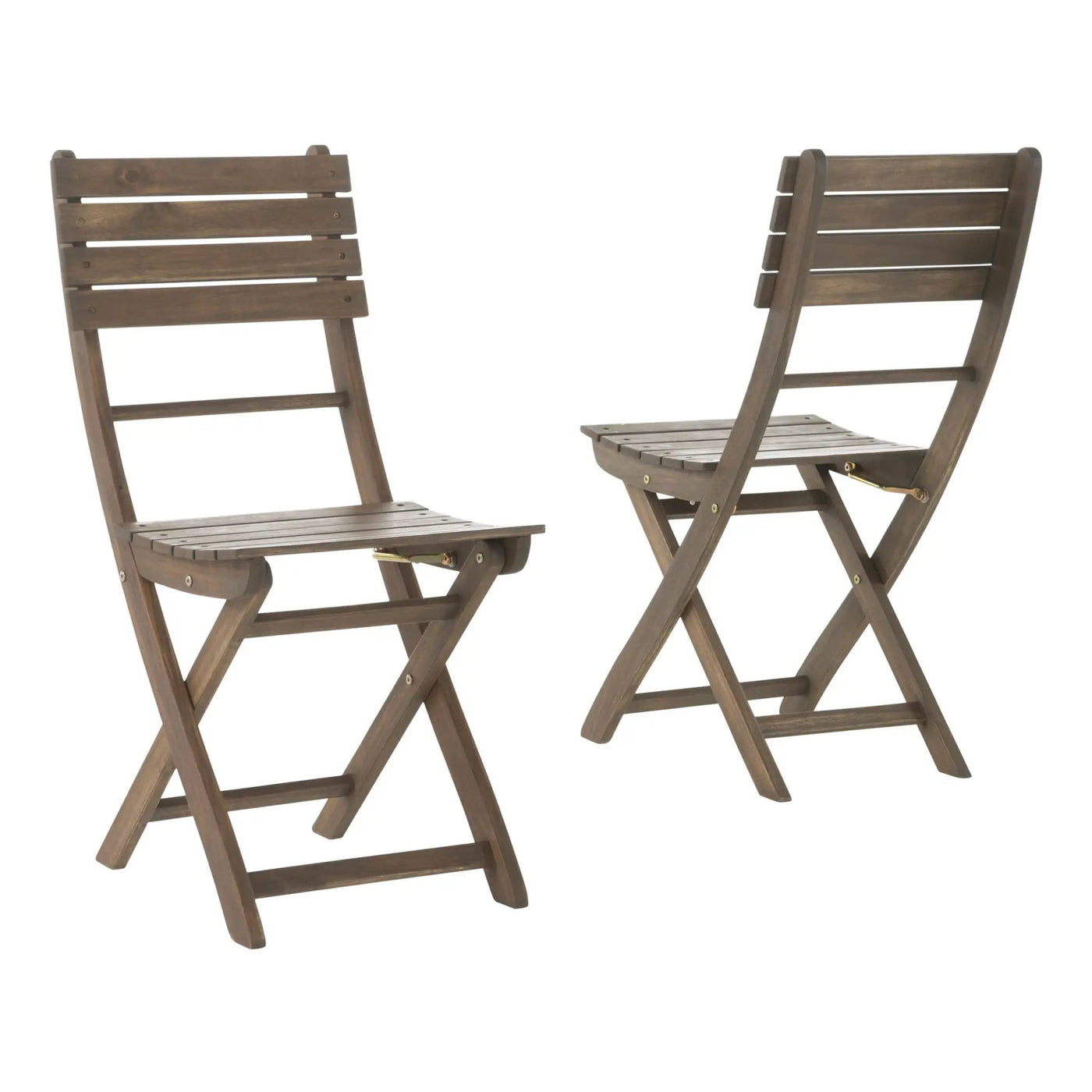 Outdoor Foldable Wood Dining Chair With Slat Design (Set of 2) by HouseOfZazla