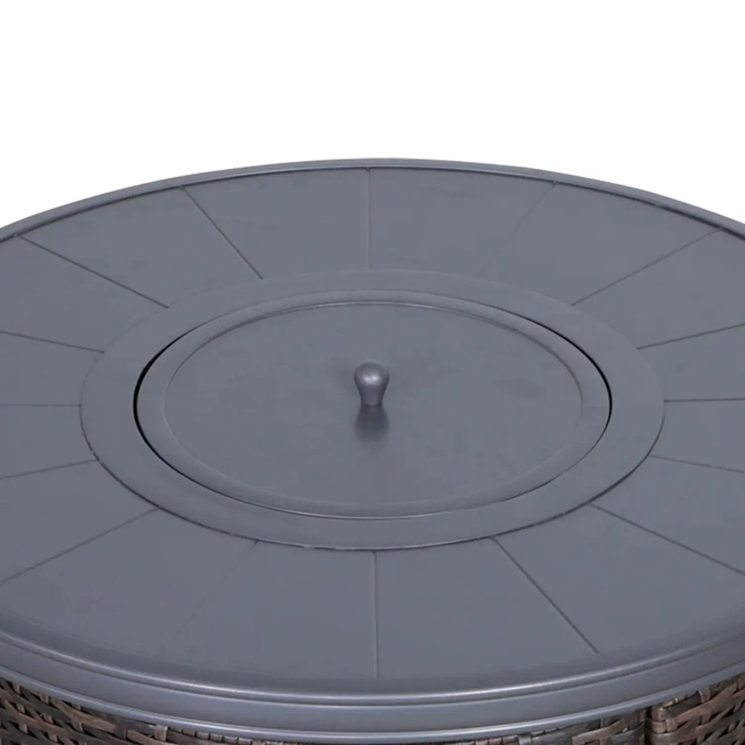 Outdoor Fire Pit Table With Lid - Espresso by Unique Piece Furniture